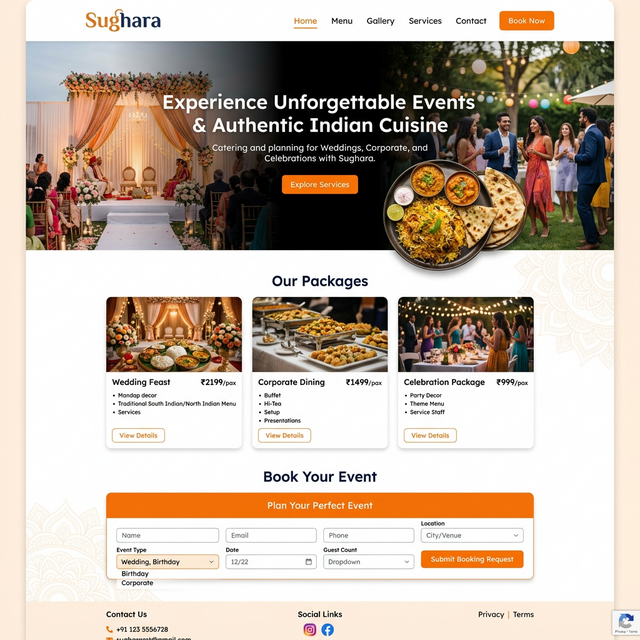 Sughara Event Booking Portal